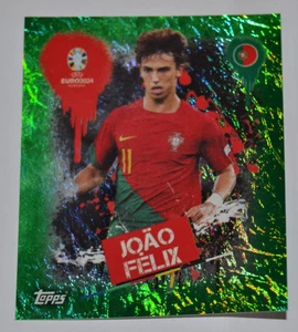 Topps Euro 2024 Sticker Rare Joao Felix Green Parallel Foil POR 3 - Picture 1 of 2