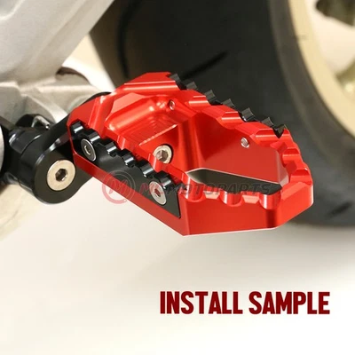 Clavijas de pie delanteras elevables rojas de 1 pulgada para RSV 1000 R Mille 03 04 05 06 07 08 Foto 1 de 4