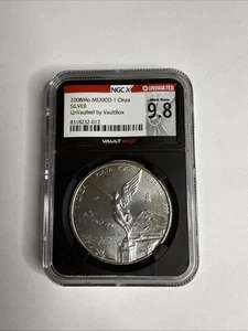 2008Mo Mexico 1 Onza - Libertad - Silver UnVaulted By VaultBox NGC -  * A2 - Picture 1 of 4