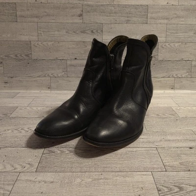 Botas al tobillo de cuero negras Lucky Penny de Seychelles para mujer cremallera lateral grunge talla 8,5 Foto 1 de 4