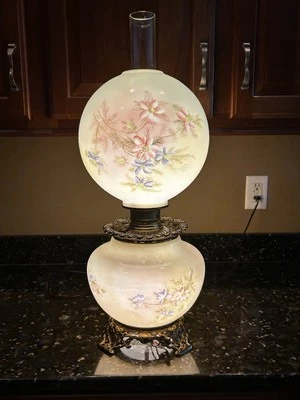 Lámpara vintage Bradley & Hubbard, B&H, huracán/salón, Lo que el viento se llevó, ¡rara! Foto 1 de 4