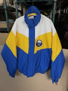 Vintage Buffalo Sabres gefütterte Jacke Herren Large neu mit Etikett Logo 7 NHL Hockey - Bild 1 von 16