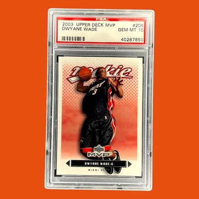 2003-04 Upper Deck MVP: #205 Dwyane Wade Rookie PSA 10 GEM MINT MIAMI HEAT HOF - Image 1 of 2