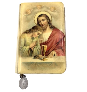 Antik Miniatur Katholisch Zelluloid Gebete Andachten Buch Erstkommunion - Bild 1 von 14