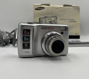 Samsung Digimax D85 8.2MP Compact Digital Camera Silver - Boxed - Fully Tested - Picture 1 of 10