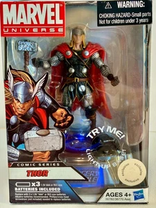 THOR Marvel Universe Figure LightUp SHIELD Platform Base Toys R Us 2011 AVENGERS - Foto 1 di 6