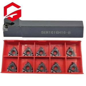 Portaherramientas de torneado de rosca CNC 5/8" SER1616H16-B + Insertos de carburo 16IR AG60 - Imagen 1 de 5