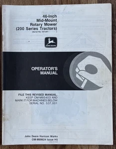 JOHN DEERE 46 ZOLL MITTELMOUNT-KREISELMÄHER BEDIENUNGSANLEITUNG - Bild 1 von 5
