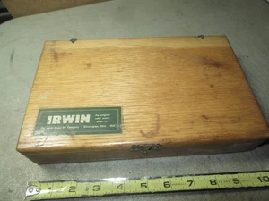 Vintage Irwin auger bit set of 6 in the original wood storage box. Barely used - Picture 1 of 22