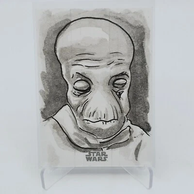 ALIEN LIFE 2023 Topps Chrome Star Wars Galaxy Sketch Auto 1/1 Neil Camera 🔥 - Image 1 of 2