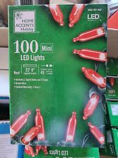 Home Accents Holiday 100 Ct Red LED Mini Lights 28 Feet Long Indoor/Outdoor