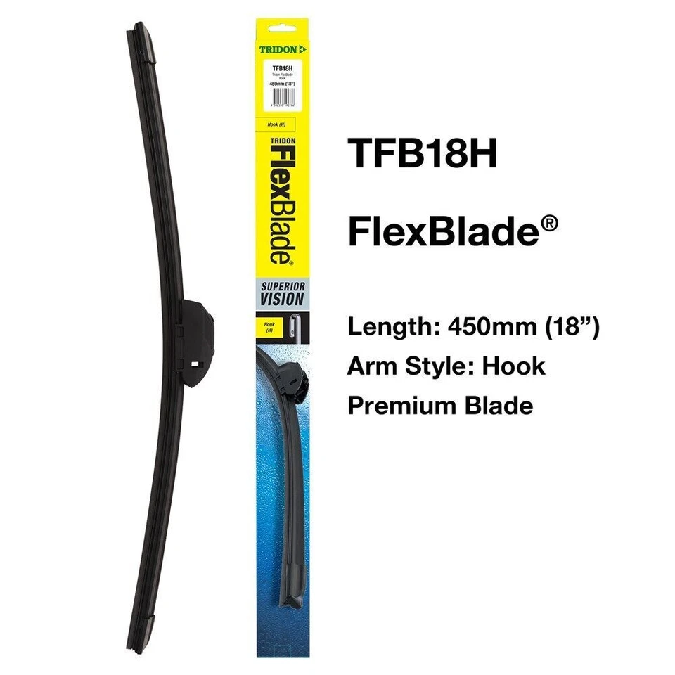Gancho Tridon Flexblade 18" 450mm TFB18H gancho brazo estilo LIMPIADOR Foto 1 de 1