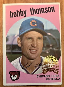 CHICAGO CUBS: 2008 Topps Heritage Buyback Bobby Thomson (1959 Topps) - Picture 1 of 1