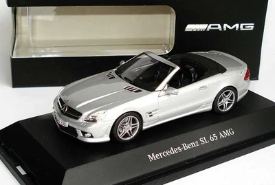 MERCEDES SL65 AMG R230 2009 FACELIFT IRIDIUM SILVER METAL MINICHAMPS B66960601 - Photo 1/4