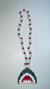 Shark Kandi Perler Necklace Rave EDM EDC Party New - Picture 1 of 4