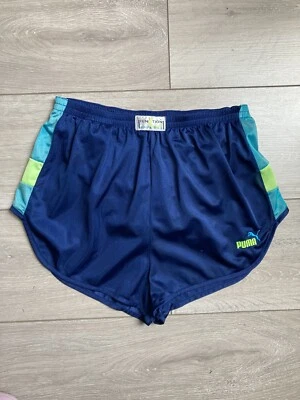 Vintage Sport Short Puma Function Apparel Size M Navy Blue Nylon - Image 1 of 4