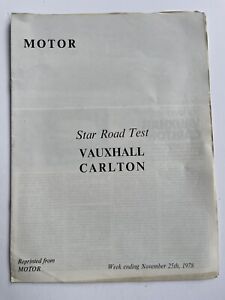 Motor Star Road Test Vauxhall Carlton 1978