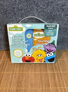 SESAME STREET Flash Cards 4-in-1 Value Pack, Multi-Skill  PreK-K  NEW - Picture 1 of 2