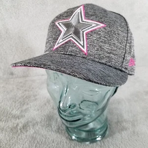New Era Sombrero 7 1/2 Gris Rosa NFL Dallas Cowboys Estrella Logotipo Gorra de Béisbol Ajustada - Imagen 1 de 7