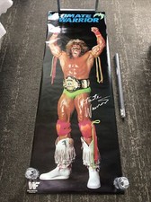 ULTIMATE WARRIOR POSTER - WWF POSTER  1990 TITAN SPORTS 26" x 73" Door USA Vtg