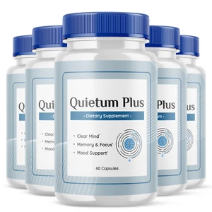 (5 Pack) Quietum Plus, Quietum Tinnitus & Ear Ringing Relief (300 Capsules) - Picture 1 of 6