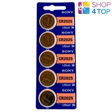 5 SONY CR2025 LITHIUM BATTERIES 3V 160 MAH CELL COIN BUTTON EXP 2029 NEW