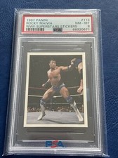 1997 WWF Panini Rocky Maivia Superstar Sticker RC The Rock Dwayne Johnson PSA 8