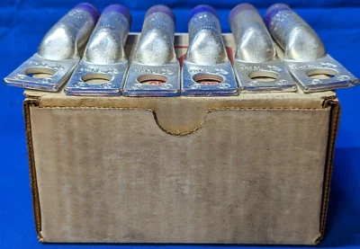 SQUARE D 2 HOLE COMPRESSION TERMINAL (LONG BARREL)  (BOX OF 6) - Image 1 of 4