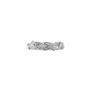 Unisex's Handmade Twist Eternity Ring 925 Silver with White Gold Plated - Picture 1 of 3