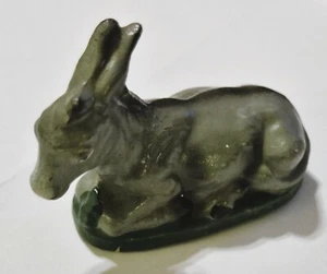 Asino Cartapesta Putz Natività Zona USA Made In Germany 3" Estate-Vintage - Foto 1 di 4