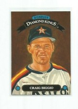 CRAIG BIGGIO (Houston Astros) 1993 DONRUSS DIAMOND KINGS INSERT CARD #DK-24 