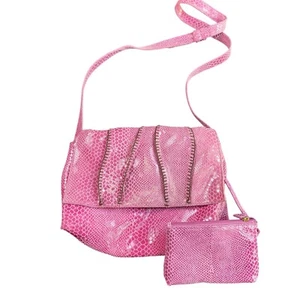 Sharif Umhängetasche Vintage Rosa Leder QVC Crossbody - Bild 1 von 16