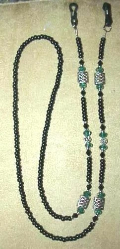  CADENA ANTEOJOS IRLANDESA CELTA PLATA NUDO Y CRISTAL  Foto 1 de 1