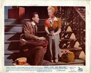 Irish Eyes Are Smiling Original Lobby Card June Haver Dick Haymes 1944 Color