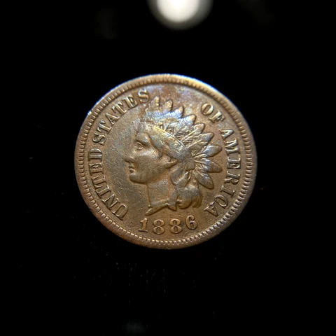 1886 Indian Head Cent VF Tough Date One Penny 1c Cover