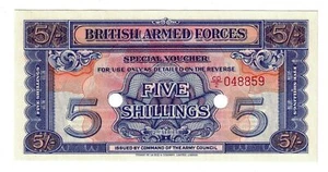 🇬🇧🇬🇧** 1948 UNITED KINDOM BRITISH ARMED FORCES 5 SHILLINGS GEM **🇬🇧🇬🇧 - Picture 1 of 2
