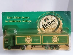 Licher Bier Werbetruck, MB Actros SZ, 2 Rahmen und 2 Logos, OVP - Bild 1 von 8