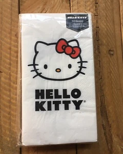 Hello Kitty White Guest Towels Bathroom Paper Napkins Birthday Party 32 NEW - Picture 1 of 9
