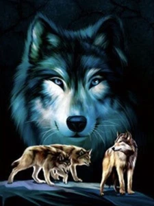 SPIRIT OF THE WOLF - 3D PICTURE PRINT 300mm x 400mm - Picture 1 of 2