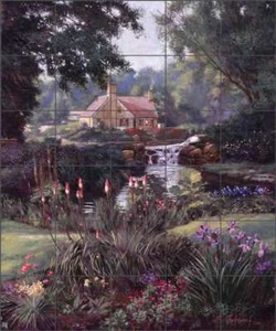 Landschaft Fliese Wandbild Mirkovich Landleben Kunst Keramik Spritzschutz NMA103 - Bild 1 von 6