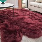 Chaise de luxe en fausse peau de mouton douce Carvapet couverture canapé sol de chambre