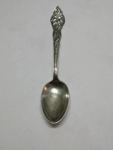 Narcissus By Unger Sterling Silver Baby Spoon 5.25" - Monogramed on back "M" - Picture 1 of 8