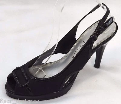 WHITE HOUSE BLACK MARKET Stiletto pumps heels high heel peep toe platform SZ 7 M - Image 1 of 4