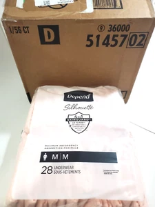 Depend Silhouette Incontinence Underwear, Maximum, M, blush, 56 Ct - Picture 1 of 3