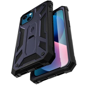 For iPhone 13 Mini Case Full-Body Rugged Shockproof Cover w/Stand Metallic Blue - Photo 1 sur 8