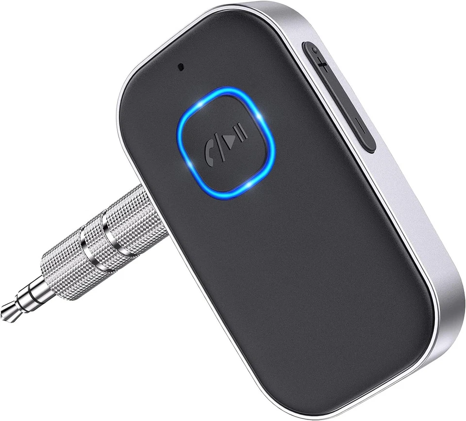 Bluetooth Handsfree Audio Music Receiver 3.5mm Adapter Car Kit AUX USB Charger - Image 1 of 4