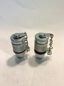 2 Pack Parker Steel EMA3 SAE Straight Thread 7/16-20 Test Port Fitting Coupling - Picture 1 of 5