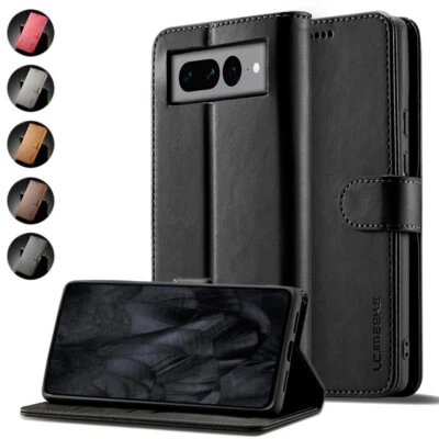 For Google Pixel 6/7/8 Pro/7A/8A Slim Leather Wallet Case Card Holder Flip Cover - Image 1 of 4