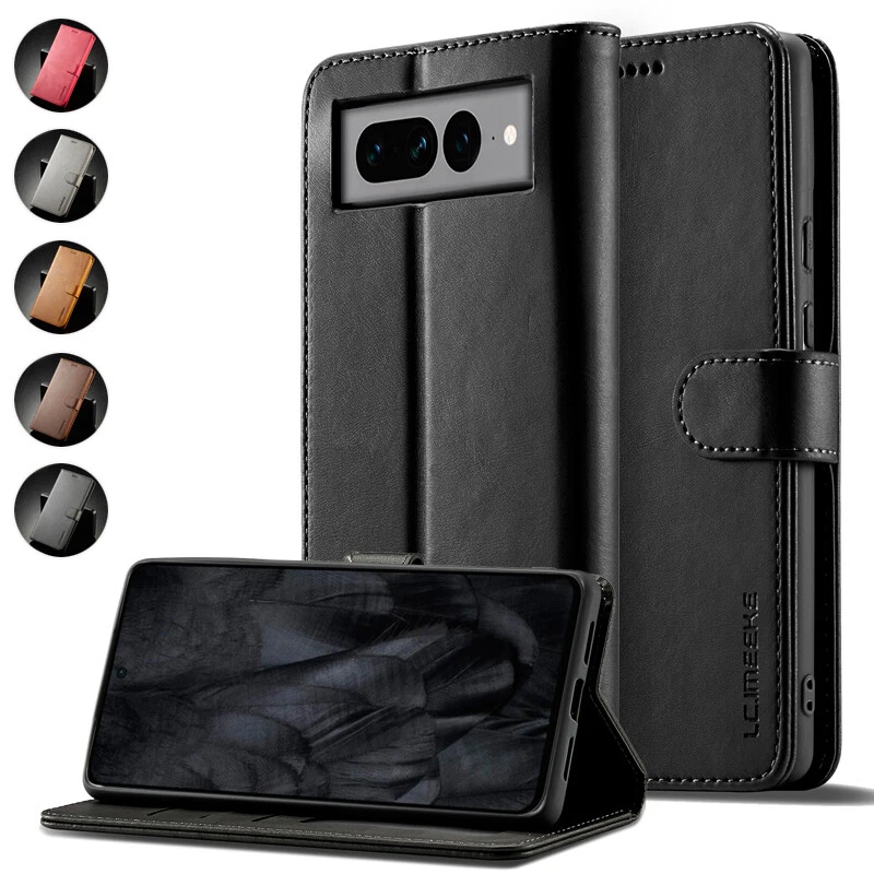 For Google Pixel 6/7/8 Pro/7A/8A Slim Leather Wallet Case Card Holder Flip Cover - Image 1 of 4
