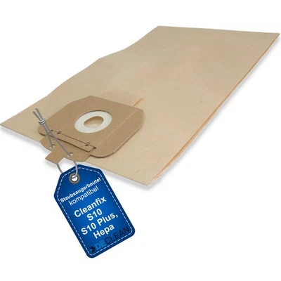 DECLEAN 20 Staubsaugerbeutel kompatibel mit Cleanfix S10 und S 10 Plus S 12 Staubsauger